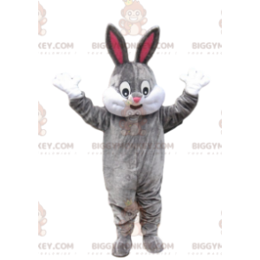 Graues Kaninchen BIGGYMONKEY™ Maskottchenkostüm mit süßem