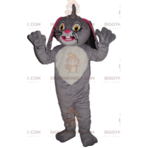 BIGGYMONKEY™ Costume da mascotte Coniglietto grigio e bianco