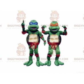 2 Blue and Orange Ninja Turtles BIGGYMONKEY™s Mascot -