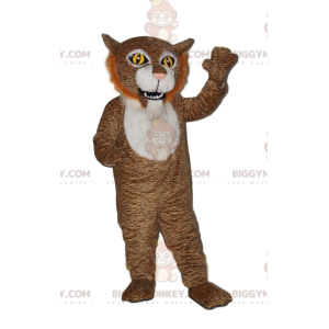 Traje de mascote BIGGYMONKEY™ Tigre marrom com olhos