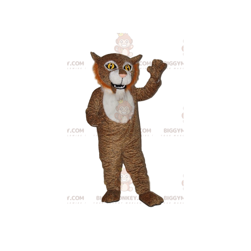 BIGGYMONKEY™ Maskottchen-Kostüm Brauner Tiger mit