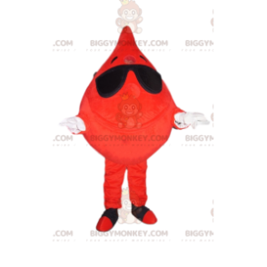 Zabawny kostium maskotki BIGGYMONKEY™ Kropla krwi z okularami