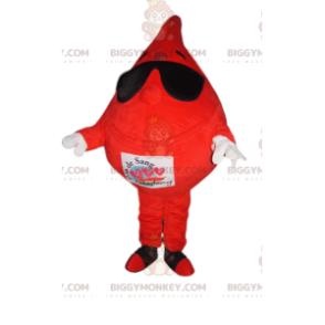 Speelse Blood Drop BIGGYMONKEY™ mascottekostuum met zonnebril -