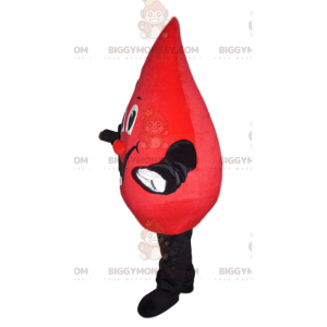 Red Blob BIGGYMONKEY™ mascottekostuum met grote glimlach -