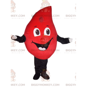 Costume da mascotte BIGGYMONKEY™ Red Blob con grande sorriso -