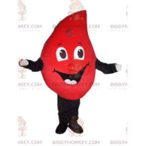 Costume da mascotte BIGGYMONKEY™ Red Blob con grande sorriso -