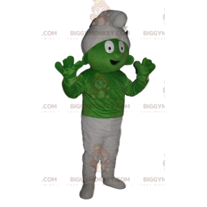 Costume de mascotte BIGGYMONKEY™ de schtroumph vert très