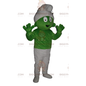 Traje de mascote BIGGYMONKEY™ de Smurf Verde Muito Cômico –