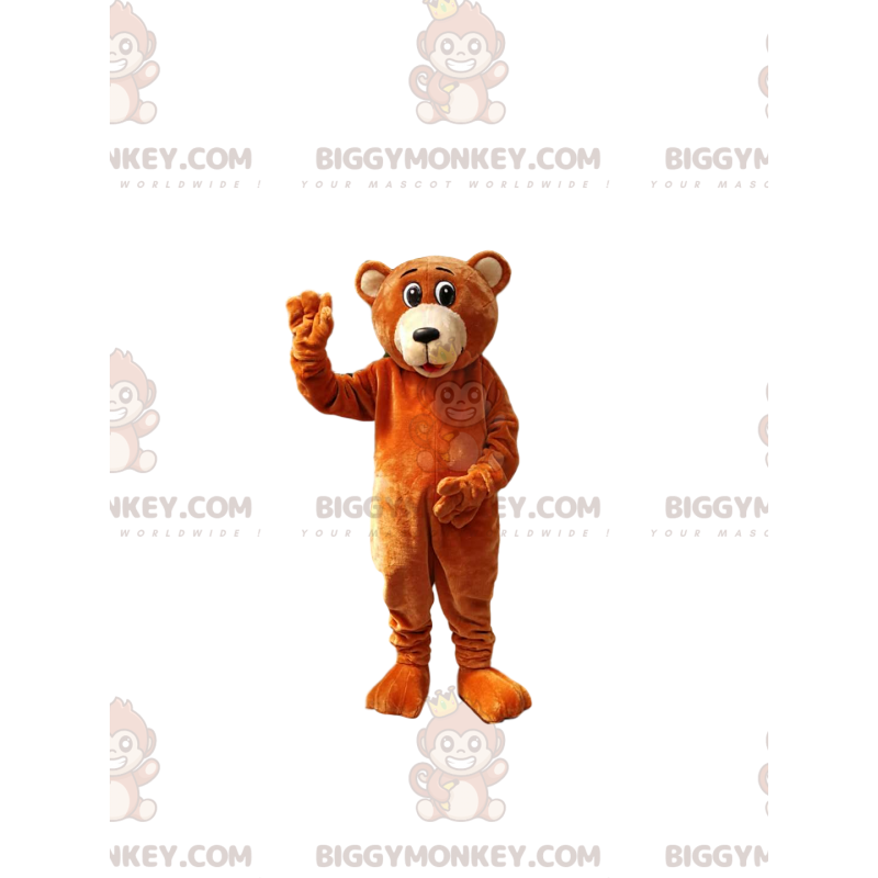 Mycket förtjusande brunbjörn BIGGYMONKEY™ maskotdräkt -