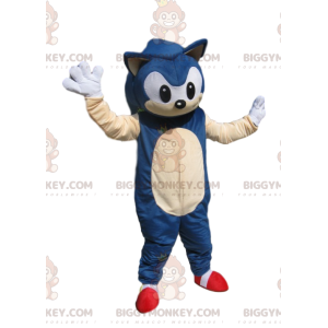 BIGGYMONKEY™ Maskottchenkostüm von Sonic the Blue Sega Super