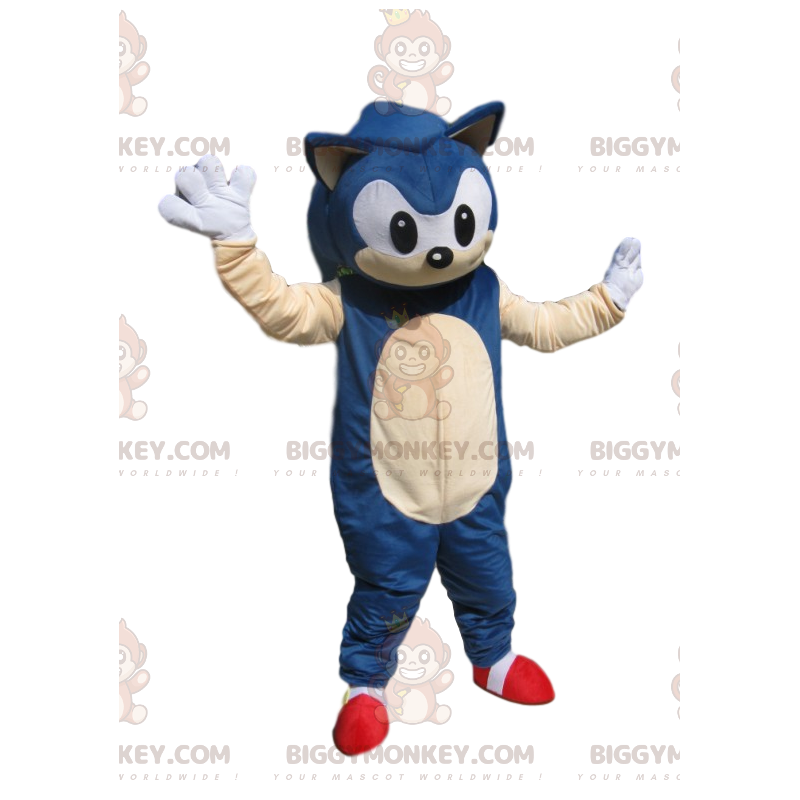 BIGGYMONKEY™ Mascot Costume from Sonic the Blue Sega Super