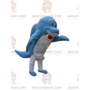 Very Funny Blue and White Dolphin BIGGYMONKEY™ Mascot Costume –