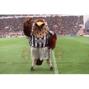 Brown and Beige Bird BIGGYMONKEY™ Mascot Costume Sportswear –