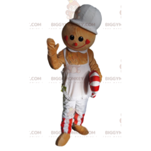 Costume da pupazzo di neve beige BIGGYMONKEY™ con grembiule e