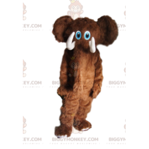 BIGGYMONKEY™ Costume da mascotte Mammut marrone giocoso con