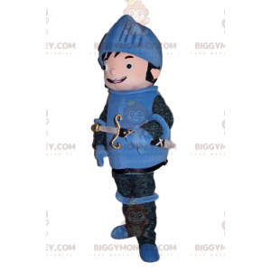 Glücklicher Ritter in blauer Rüstung BIGGYMONKEY™