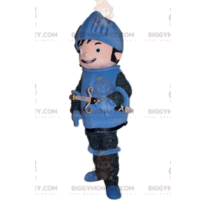 Στολή μασκότ Happy Knight In Blue Armor BIGGYMONKEY™ -