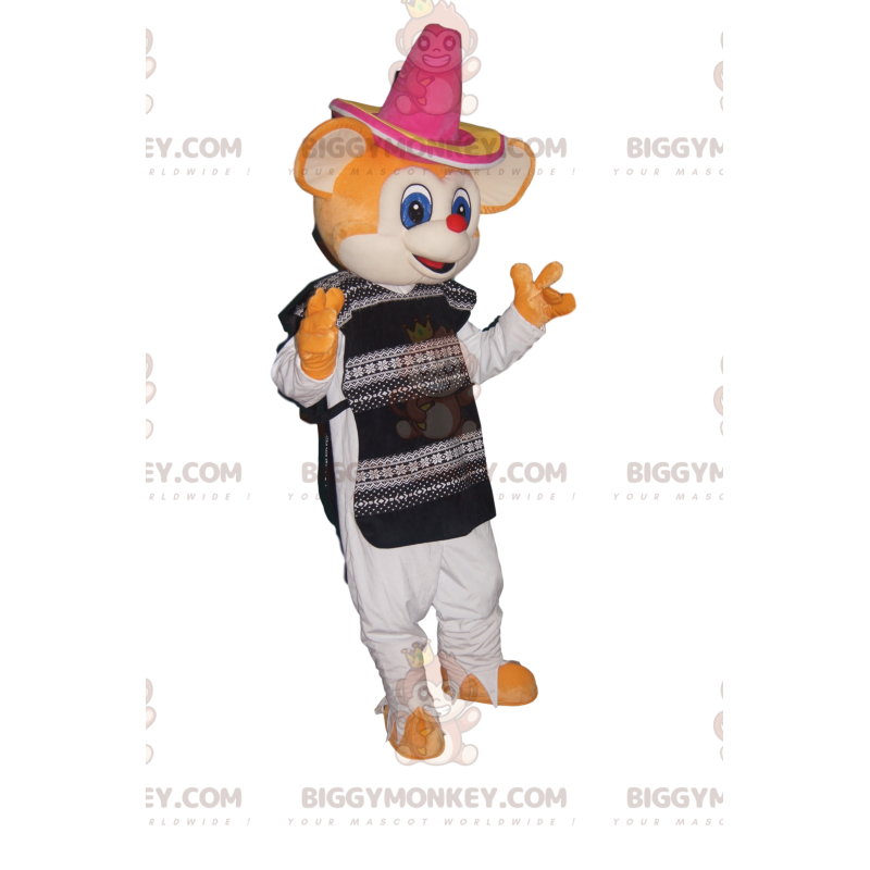 Costume de mascotte BIGGYMONKEY™ de souris orange avec un