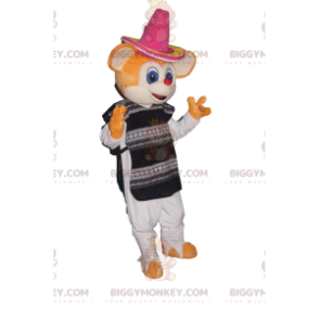 Costume da mascotte Orange Mouse BIGGYMONKEY™ con sombrero e