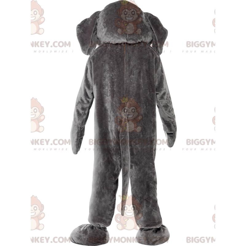 Costume de mascotte BIGGYMONKEY™ d'éléphant gris et blanc avec