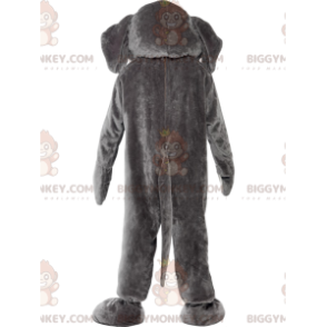 Costume de mascotte BIGGYMONKEY™ d'éléphant gris et blanc avec