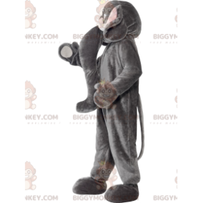 Disfraz de mascota BIGGYMONKEY™ Elefante gris y blanco con