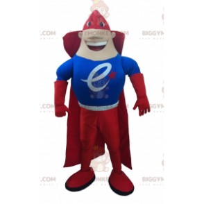Disfraz de mascota de superhéroe BIGGYMONKEY™ vestido de rojo y