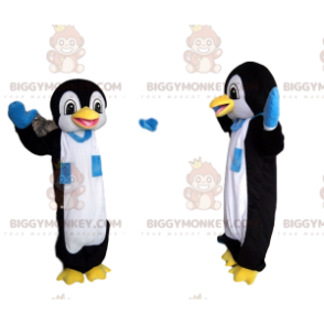 BIGGYMONKEY™ Funny Penguin Mascot Costume With Blue And White