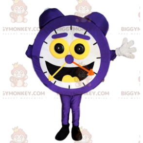 Fantasia de mascote de despertador roxo BIGGYMONKEY™ com