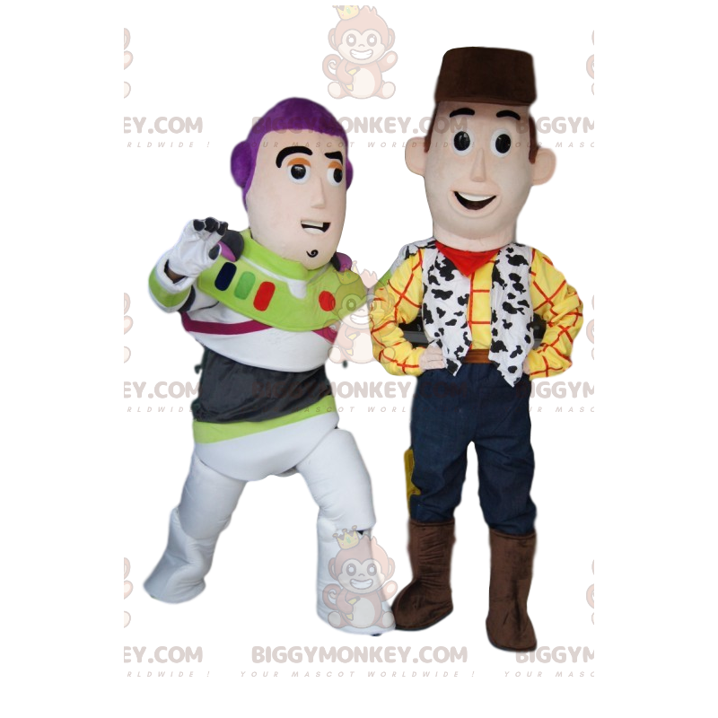 A dupla de mascotes do BIGGYMONKEY™, Woody e Buzz Lightyear, de