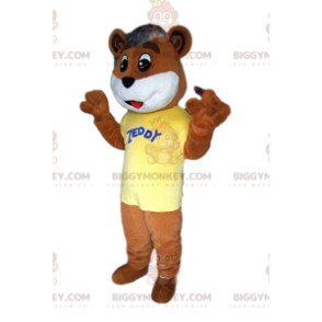 BIGGYMONKEY™ mascottekostuum van vertederende bruine teddybeer
