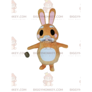 BIGGYMONKEY™ maskottiasu pienestä beigestä kanista söpö