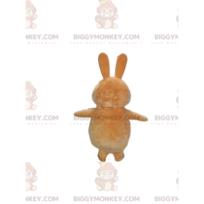 BIGGYMONKEY™ mascot costume of small beige rabbit with a cute