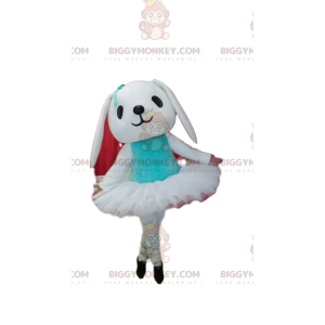 Costume de mascotte BIGGYMONKEY™ de lapine blanche avec son
