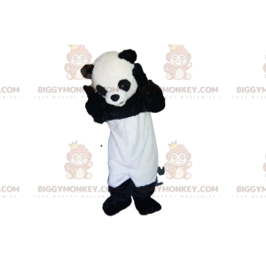 BIGGYMONKEY™ Maskotdräkt Mycket glad panda med tillgiven look -