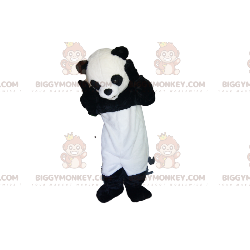 Costume de mascotte BIGGYMONKEY™ de Panda très heureux avec son