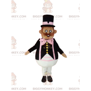 Traje de mascote bigodudo cavalheiro BIGGYMONKEY™ com terno