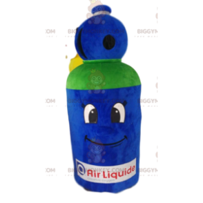 Disfraz de mascota BIGGYMONKEY™ de bombona de gas azul y verde