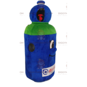 Disfraz de mascota BIGGYMONKEY™ de bombona de gas azul y verde