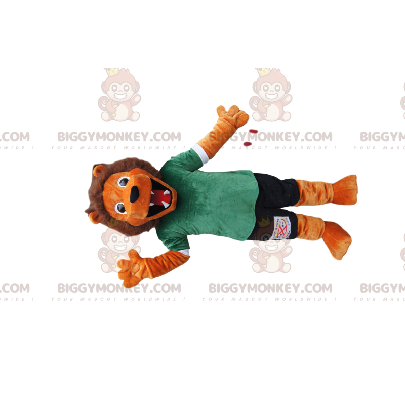 Costume da mascotte BIGGYMONKEY™ di leone arancione con