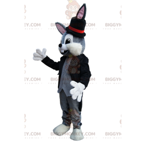 BIGGYMONKEY™ Costume da mascotte Coniglio grigio con costume da