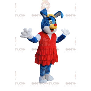 Costume da mascotte coniglietto blu BIGGYMONKEY™ con splendido