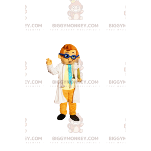 Doctor BIGGYMONKEY™ maskotkostume med blåt stetoskop og briller
