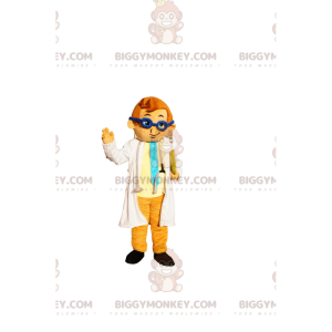 Traje de mascote Doctor BIGGYMONKEY™ com estetoscópio azul e