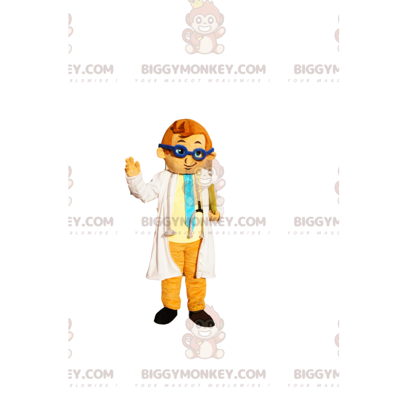 Disfraz de mascota Doctor BIGGYMONKEY™ con estetoscopio azul y