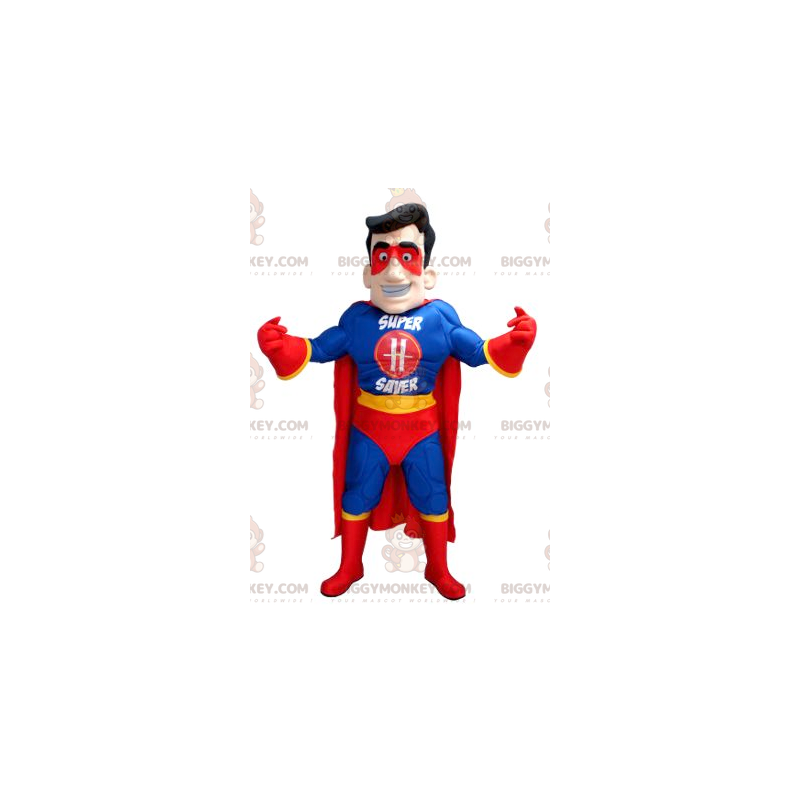 Costume da supereroe BIGGYMONKEY™ Costume da mascotte blu