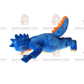 BIGGYMONKEY™ mascottekostuum blauw en geel monster met