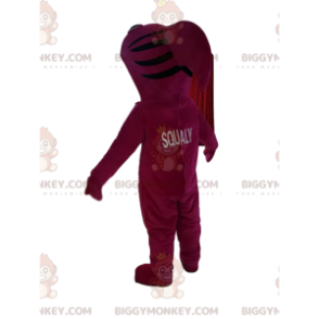 BIGGYMONKEY™ mascot costume fuchsia shark with huge jaw –