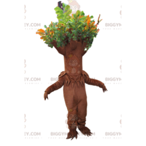 BIGGYMONKEY™ Mascot Costume Brown Tree with Green Foliage -