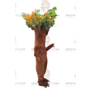 BIGGYMONKEY™ Mascot Costume Brown Tree with Green Foliage -